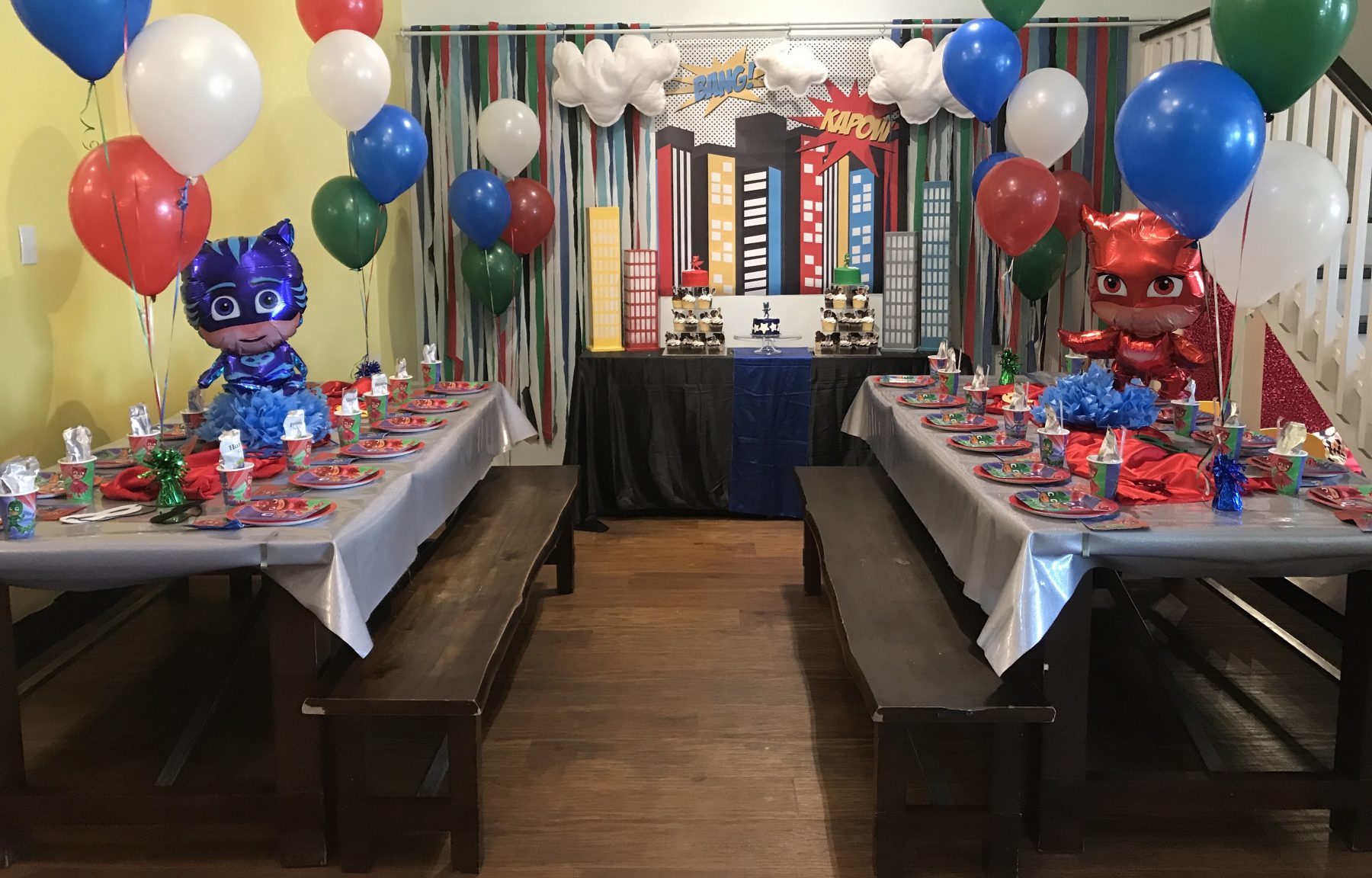 PJ Masks Birthday Cake - Complete Party DIY Plan, shopping guide, ideas and inspo! Super Gekko, Luna Girl, Owlette, and more! Cake table, backdrops, toppers, DIY!
#pjmasksparty
#pjmasks
#supergekkoparty
#supergekko
#gekkocake
#diy
#diyparty
#partyideas
#kidsparties
#genderneutralparties
#partyfavors