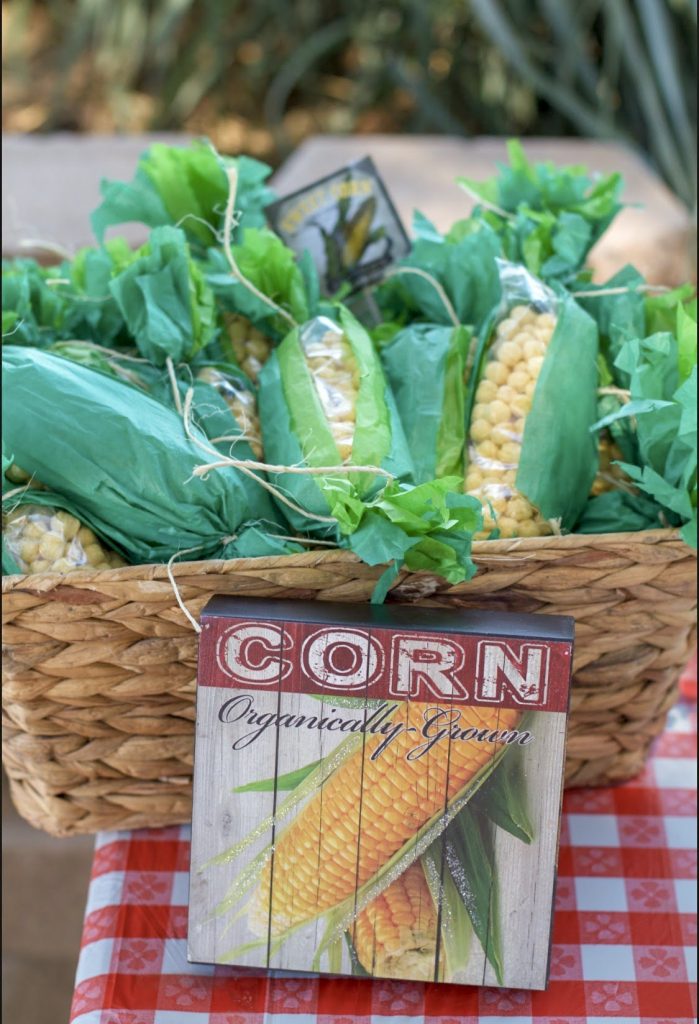 Fun ideas for a Farmers Market Themed Birthday Party - popcorn