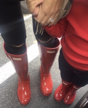 Matching Red Hunter Boots
