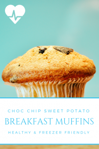 Chocolate Chip Sweet Potato Healthy Breakfast Muffins