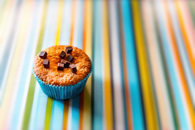 healthy chocolate chip sweet potato muffins