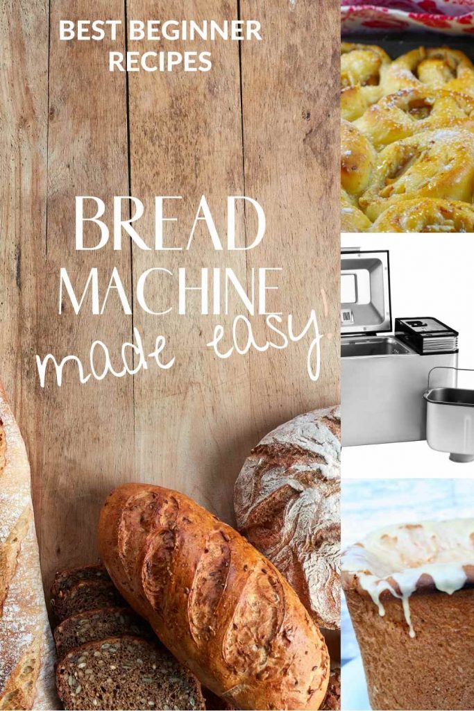 First time making homemade bread in your breadmaker? Find 6 SUPER EASY sweet and savory bread machine recipes made with pantry ingredients you have on hand! #breadmachine #breadmaker #freshbread #breadrecipes #recipes #DIY #homemade #easyrecipes 